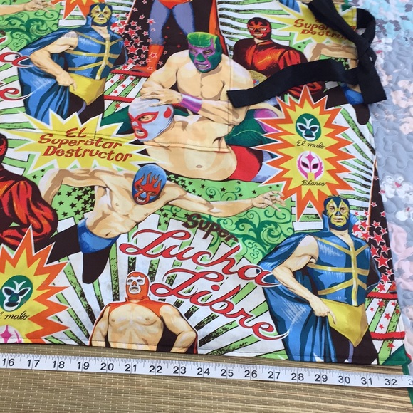 NWOT lucha libre kitsch reversible apron - Picture 3 of 8